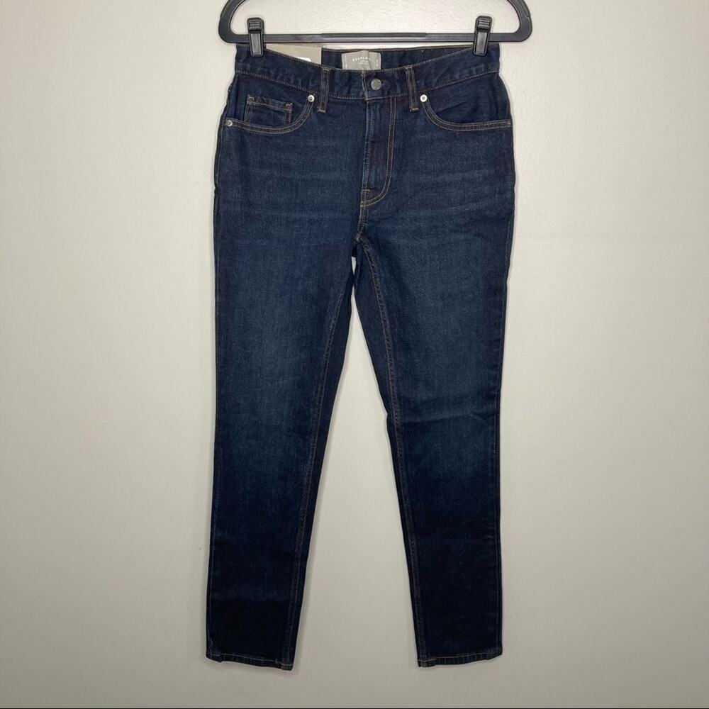 NWT EVERLANE The Slim Fit Jeans Dark Wash Low Stretch 29x32